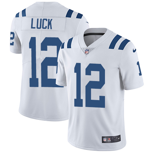 Indianapolis Colts 12 Limited Andrew Luck White Nike NFL Road Men JerseyVapor Untouchable jerseys